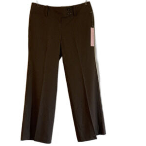 NWT Ann Taylor Petites Trousers Stretch Dress Pants Brown Lindsey' Petite Sz 12P